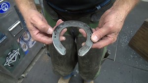 26K views · 12 shares | **Final Fit for Right Front** Bobby Menker, CJF APF-I makes his final check of the fit of the #SteelComfortSport shoe for Abby's right front. He shows how he marks his shoes to guide him when he does his finish grinding on the Baldor equipment. #ProperFit, #FootProSkills, #GoodShoes | Farrier Product Distribution, Inc. | Facebook