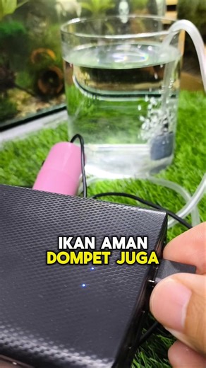 Listrik Mati? Ikan Jangan Ikut “Logout” 🐟⚡ #aeratorusb #pompaaerasipowerbank #shorts
