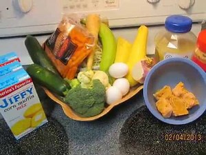 How To Make Birdie Bread Step by Step. Parrot Food Using Jiffy Mix Corn Bread Mix