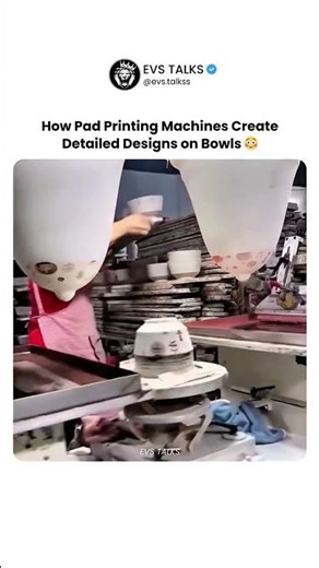 How Pad Printing Machines Create Perfect Designs on Bowls 😳🎨 | Satisfying Process!