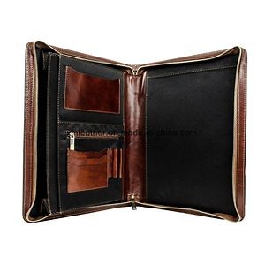 [Hot Item] Document Organizer Portfolio Case A4 Leather Portfolio Folder