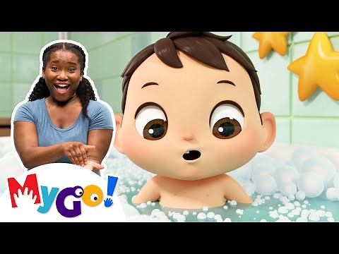 Splish and Splash - Baby Bath Song | Lellobee - Nursery Rhymes | MyGo! Sign Language For Kids | ASL
