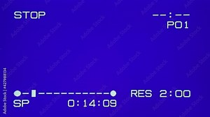 Real Analog VHS blue screen with stop and Eject actions