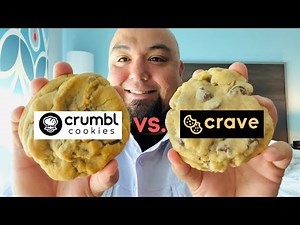 Crumbl Cookies VS. Crave Cookies 🍪 Side by Side Comparison + Taste Test 🍪