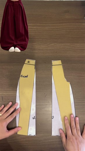 How to design pleated pants #sewing #sewingtutorial