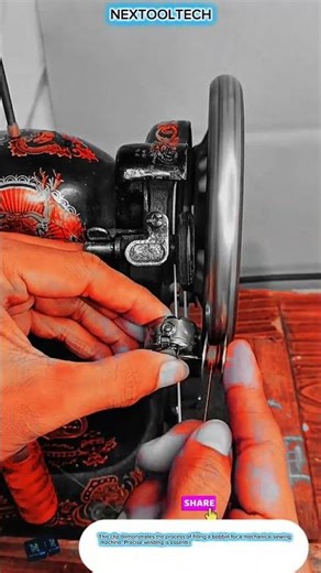 Mechanical Sewing Machine Bobbin Winding and Threading Process for Precision Stitching Toolsl