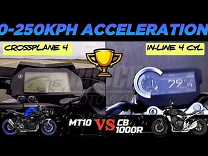 Yamaha MT10 🆚️ Honda CB1000R | 0-250kph Acceleration | Top Speed Attempt 🔥