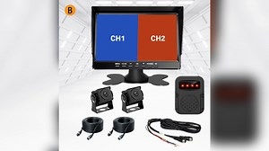 7 Inch Split Screen 2-channel AHD Split Monitor Backup Camera BSD Reversing Camera for Trucks
