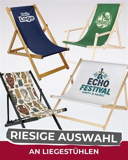 Liegestühle mit Logo oder Foto