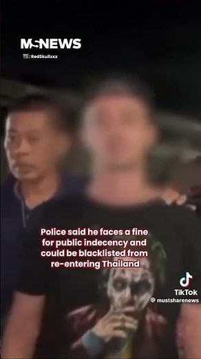 Russian man arrested in Thailand. After sex act on a moving pickup truck. #viral #news #thailand #go