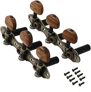 Yibuy Classical Guitar String Tuning Machine Head Guitar Tuning Key Set of 2