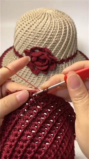 Cozy Crochet Hat 👒 #crochet #crocheting #knitting #handmade #diy