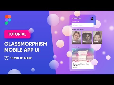 Glassmorphism in Figma Tutorial - mobile app ui