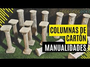 COLUMNAS Fáciles 🟢 Cartón y Cemento - Para BELENES y MAQUETAS del Partenón