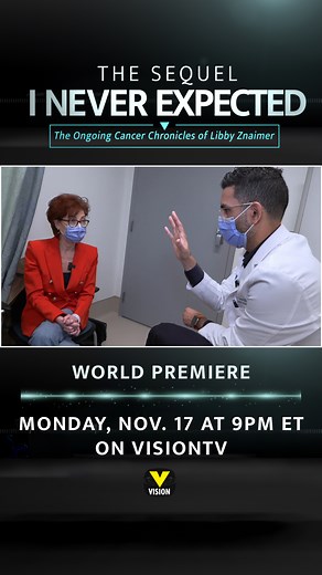From another devastating diagnosis to another remarkable recovery — follow VisionTV and Zoomer Radio's own Libby Znaimer and her medical team in real time as they navigate treatment for her third primary cancer via Toronto's University Health Network. Watch the world premiere of "The Sequel I Never Expected" on Monday, November 17 at 9pm ET / 6pm PT on VisionTV. visiontv.ca/shows/sequel-never-expected #tv #premiere #health #documentary #cancer #cancerresearch #watch #visiontv #healthcare #medici