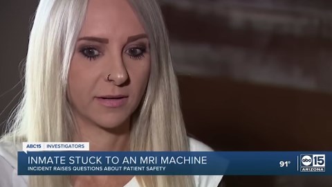 Arizona inmate suffers burns as she shackled inside MRI