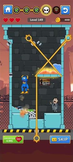 Blue Monster Pin Lvl 149 gameplay (iOS Android)