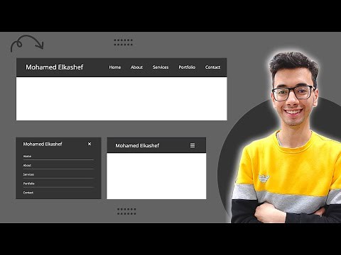Create a Responsive Navbar using HTML, CSS, and JavaScript