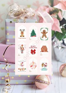Etiquettes pour cadeaux de Noël imprimables | Étiquettes pour cadeaux de Noël (PDF) - Etsy France
