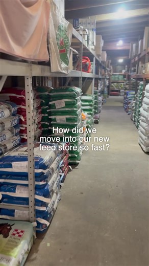 🏗️ How to Move a Feed Store → Hint: it takes a VILLAGE! 💪 The week before the big move, Josh, Christine & Libby set the stage by moving one of each product into the new store to map out the layout (lifesaver move 🙌). 📦 Day 1 (Saturday): A huge crew of employees, family & friends helped us move almost everything! From product-wiping tables up front ➡️ to runners placing items on shelves ➡️ to the muscle team hauling feed, it was all hands on deck. 📦 Day 2: A smaller but mighty crew wrapped u