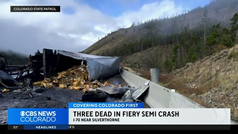 Two adults, child killed in semi crash on I-70 westbound, interstate reopened