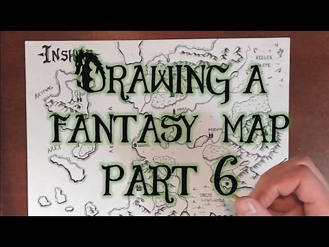 Drawing a Fantasy Map (part 6) - Unique Terrain & Finale