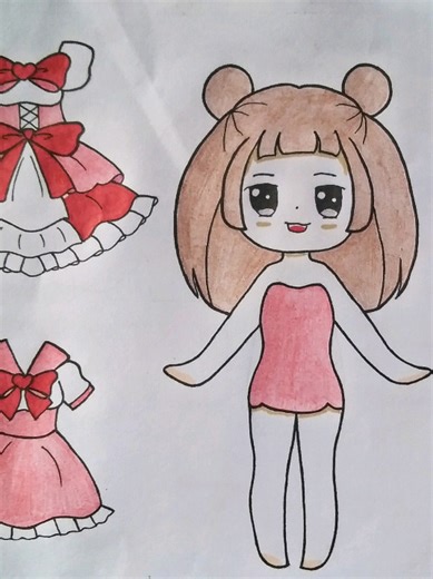 Vẽ Búp Bê Giấy và Quần Áo Đơn Giản