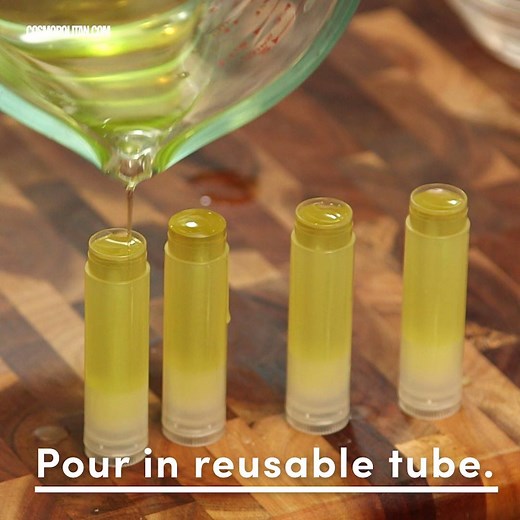 It's SO easy to make your own amazing, all-natural lip balm. Get the entire recipe, here: http://bit.ly/2k1KOoJ | Cosmopolitan