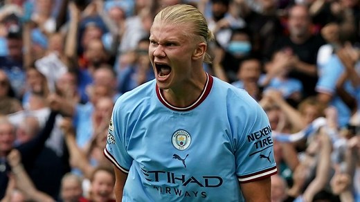 Erling Haaland with Gary Neville: 'Football-holic' Pep Guardiola, patience and his first Manchester derby