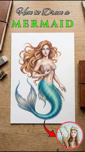 How To Draw a Mermaid | Full Video Soon ☺️😍✏️📝 #shorts #drawing #artsroom