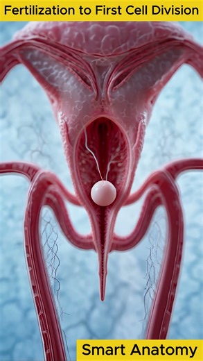 From Fertilization to First Cell Division | How Life Begins Inside the Body #reproductivehealth