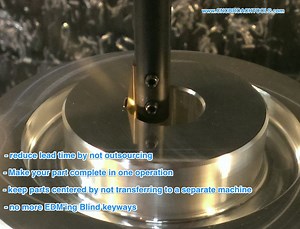 CNC Keyway Broaching of Blind internal keyway on haas mill