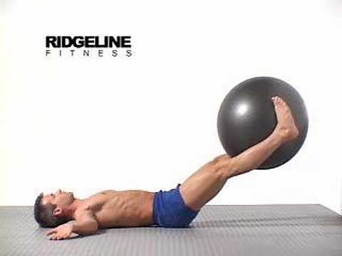 20 Swiss Ball Leg Lifts