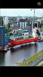 Large Ships launching method after construction.