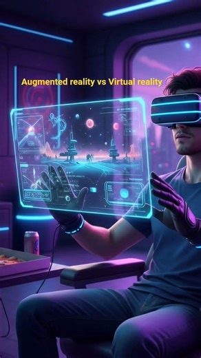 AR vs VR Explained Simply | What’s the Difference?#AugmentedReality#VirtualReality#ARvsVR#TechShorts