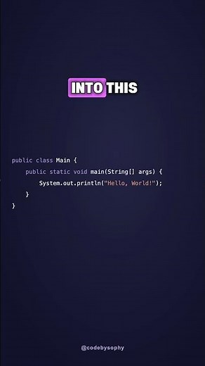 Your first Java Program Transformed #computerscience #learntocode #javaprogramming