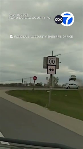 Car goes airborne during chase
