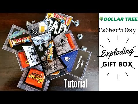DOLLAR TREE EXPLODING GIFT BOX | FATHER'S DAY