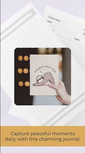 Find Your Inner Sloth: A Relaxation-Themed Journal