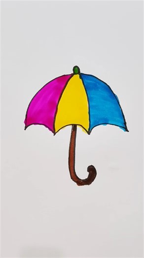 Umbrella 🏖️ drawing for kids #umbrella #drawing #youtubeshorts #viral #pipafuntv #painting #art