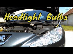 How to replace the headlight bulb on a Peugeot 308