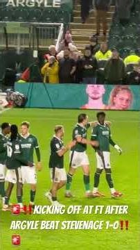 ‼️🚨FT drama after the whistle as Argyle beat Stevange 1-0. #pafc #argyle #plymouth #stevenage