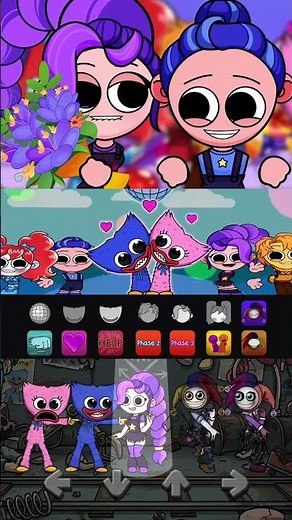 FNF Playtime But Sprunki Kissing Remix - KPop Demon Hunters #fnf #sodapop #shortsviral