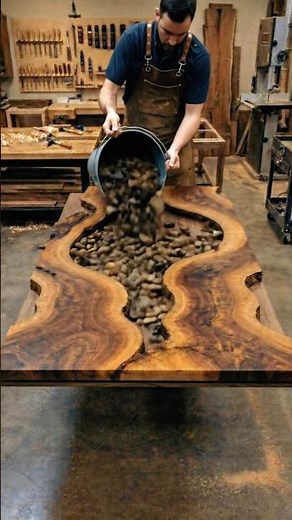 Custom Epoxy River Table Build – From Raw Wood to Luxury Dining Masterpiece #epoxy