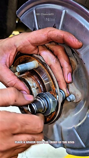 How to Install a Wheel Stud#shorts #satisfying #technique #mechanic #repair #working