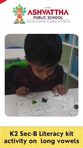 K2 Literacy Kit Activity | Learning Long Vowels | Sree Ashvattha Public School