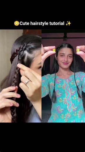 #try the cute elegant hairstyle tutorial ✨😳#viralshort #braidal #hairstyle #youtube #hairhack #new✅😳
