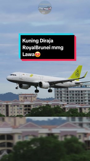 Kuning Diraja RoyalBrunei: Beautiful Landing at Kotakinabalu Airport