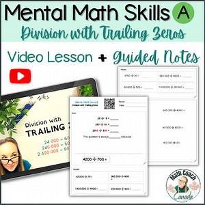 Division with Trailing Zeros | Level A | Guided Notes & Video Lesson