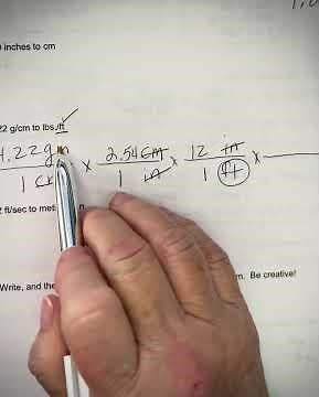 Dimensional Analysis Conversion Demonstration